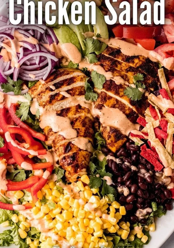 Delicious Southwest Avocado Chicken Salad with fresh ingredients and vibrant flavors.