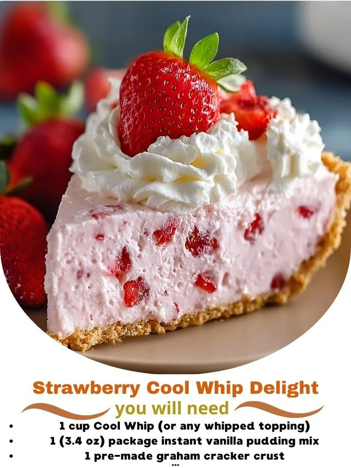 Delicious Strawberry Cool Whip Delight served in a bowl